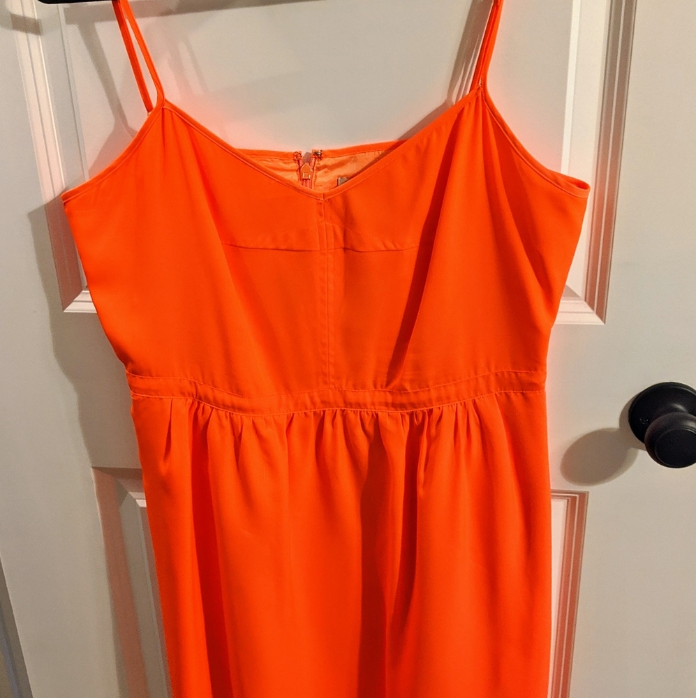 J. Crew Neon Orange Sundress